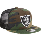 NFL Las Vegas Raiders New Era Mesh Trucker 9FIFTY Snapback Hat - Camo