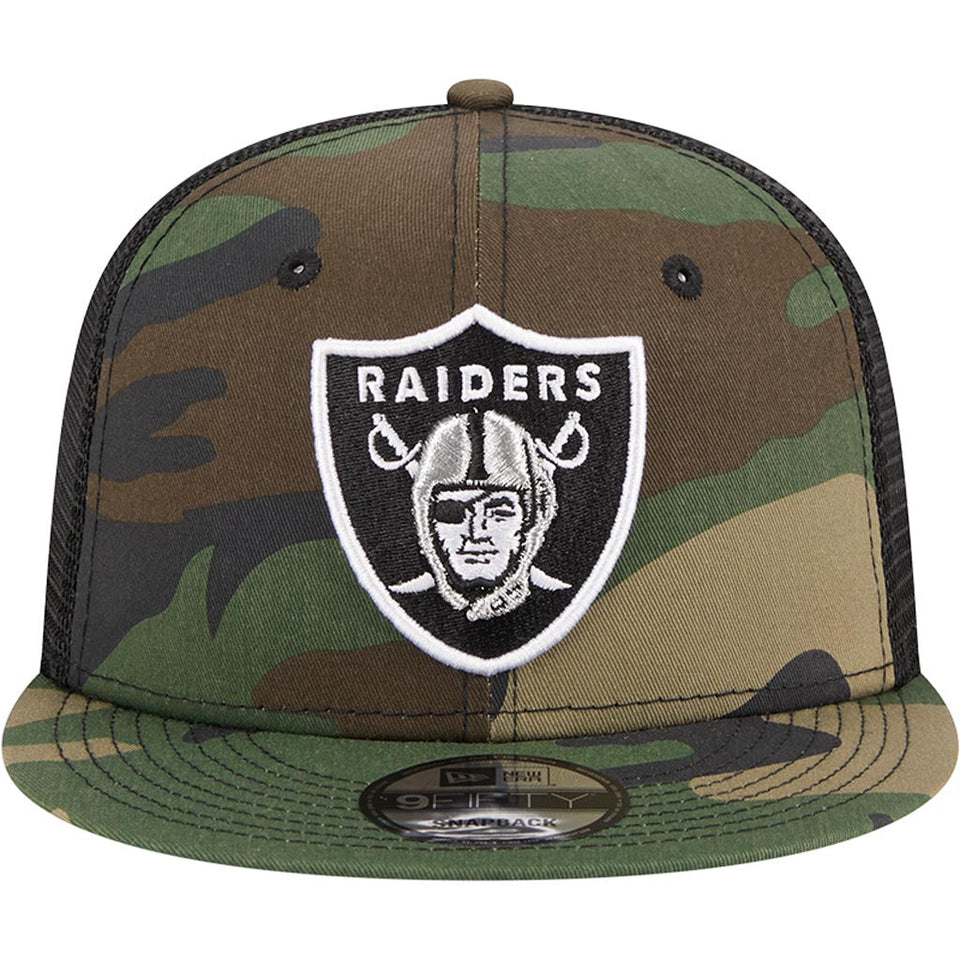 NFL Las Vegas Raiders New Era Mesh Trucker 9FIFTY Snapback Hat - Camo