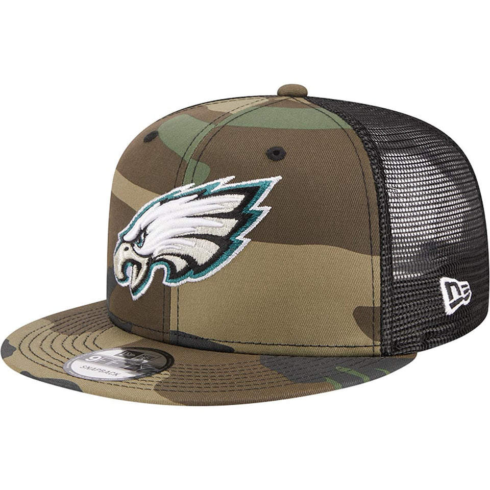 NFL Philadelphia Eagles New Era Mesh Trucker 9FIFTY Snapback Hat - Camo