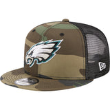 NFL Philadelphia Eagles New Era Mesh Trucker 9FIFTY Snapback Hat - Camo