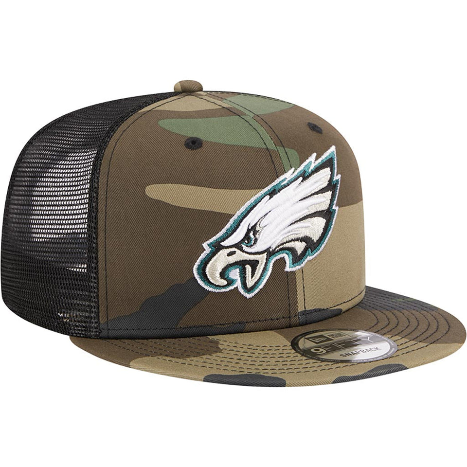 NFL Philadelphia Eagles New Era Mesh Trucker 9FIFTY Snapback Hat - Camo