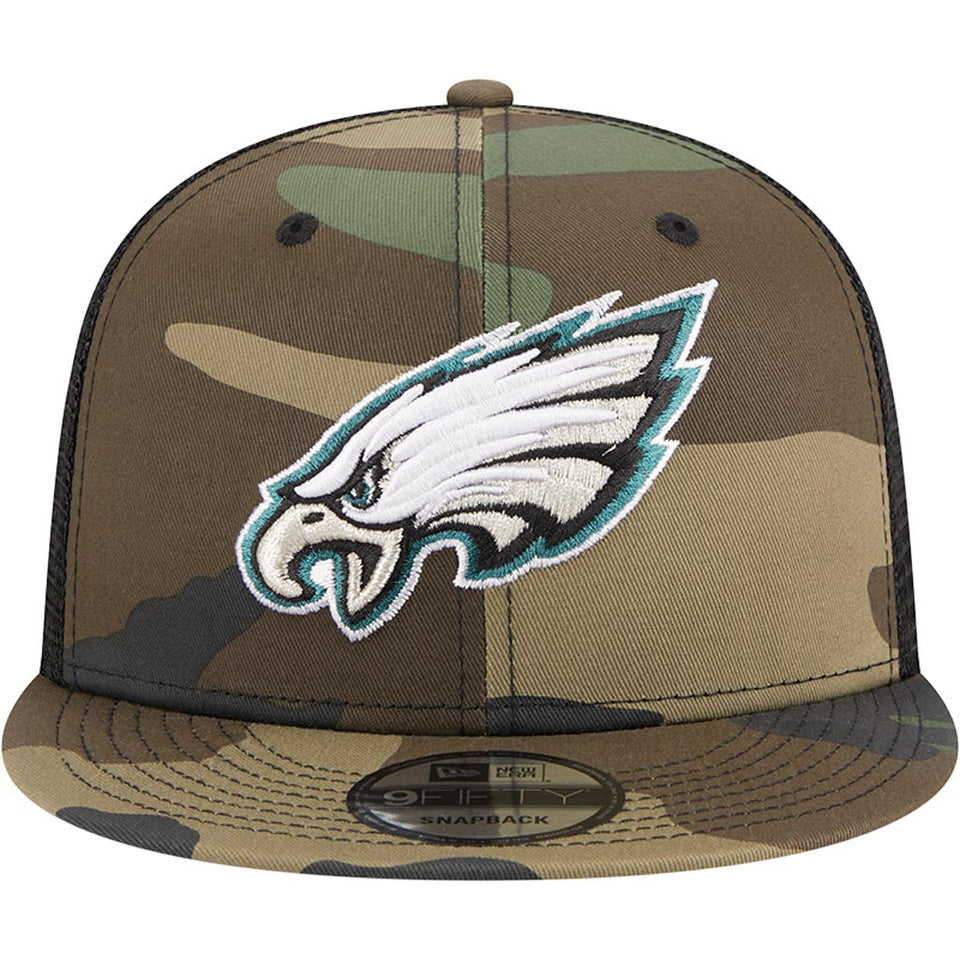 NFL Philadelphia Eagles New Era Mesh Trucker 9FIFTY Snapback Hat - Camo