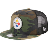 NFL Pittsburgh Steelers New Era Mesh Trucker 9FIFTY Snapback Hat - Camo