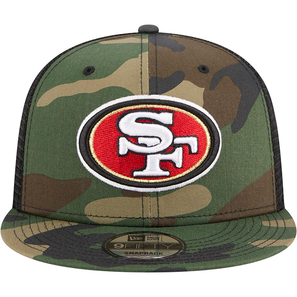 NFL San Francisco 49ers New Era Mesh Trucker 9FIFTY Snapback Hat - Camo