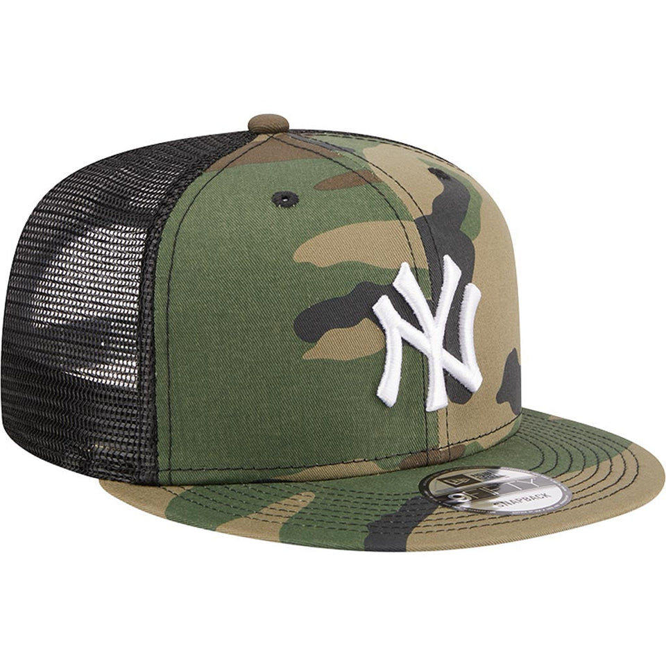 MLB New York Yankees New Era Mesh Trucker 9FIFTY Snapback Hat - Camo