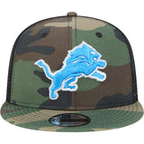 NFL Detroit Lions New Era Mesh Trucker 9FIFTY Snapback Hat - Camo