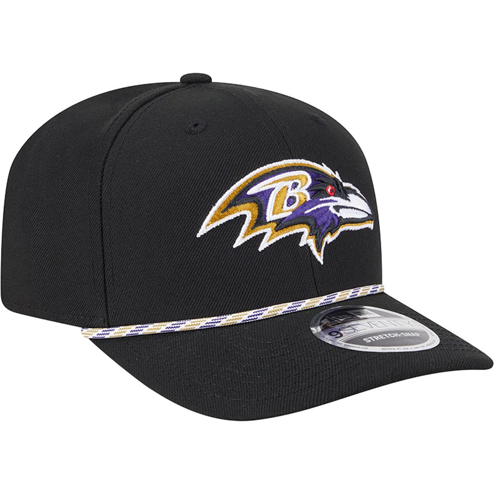 NFL Baltimore Ravens New Era Multi Rope 9SEVENTY Stretch-Snapback Hat - Black