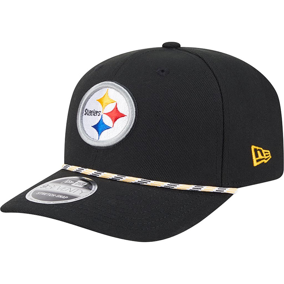 NFL Pittsburgh Steelers New Era Multi Rope 9SEVENTY Stretch-Snapback Hat - Black