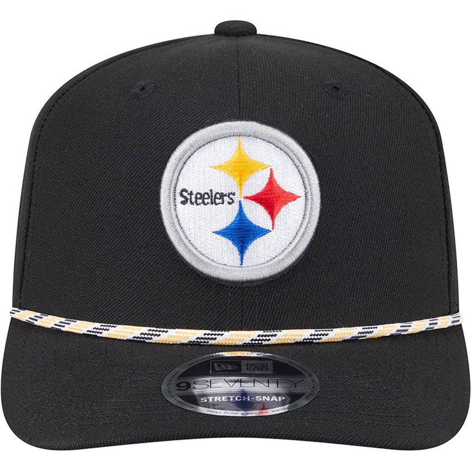NFL Pittsburgh Steelers New Era Multi Rope 9SEVENTY Stretch-Snapback Hat - Black