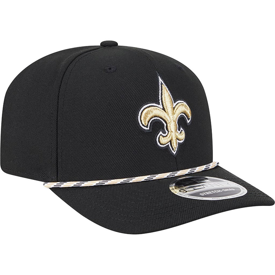 NFL New Orleans Saints New Era Multi Rope 9SEVENTY Stretch-Snapback Hat - Black