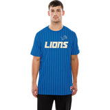 NFL Detroit Lions New Era Pinstripe T-Shirt - Blue