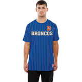 NFL Denver Broncos New Era Pinstripe T-Shirt - Blue