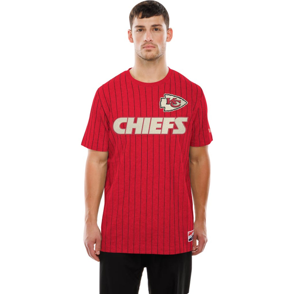 NFL Kansas City Chiefs New Era Pinstripe T-Shirt - Red