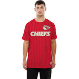 NFL Kansas City Chiefs New Era Pinstripe T-Shirt - Red