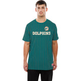 NFL Miami Dolphins New Era Pinstripe T-Shirt - Teal