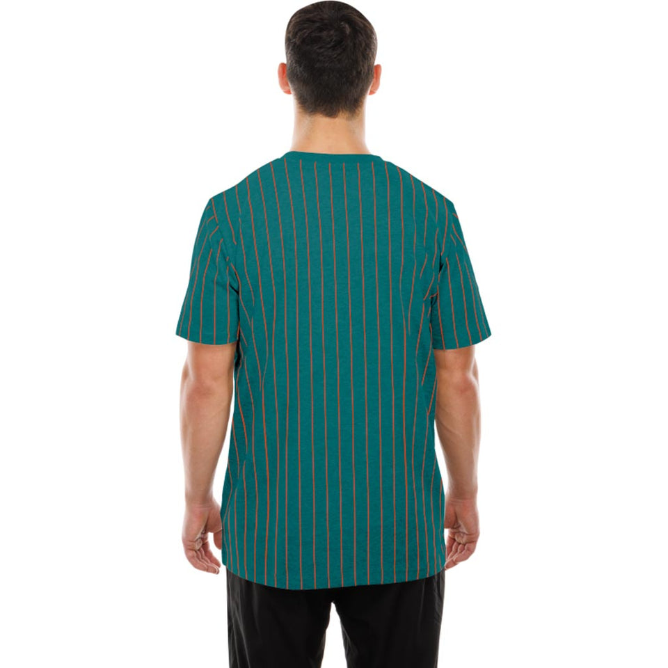 NFL Miami Dolphins New Era Pinstripe T-Shirt - Teal