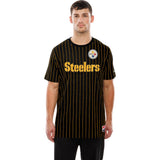 NFL Pittsburgh Steelers New Era Pinstripe T-Shirt - Black