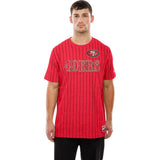 NFL San Francisco 49ers New Era Pinstripe T-Shirt - Red