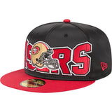 NFL San Francisco 49ers New Era Satin 59FIFTY Fitted Hat - Black