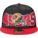 NFL San Francisco 49ers New Era Satin 59FIFTY Fitted Hat - Black