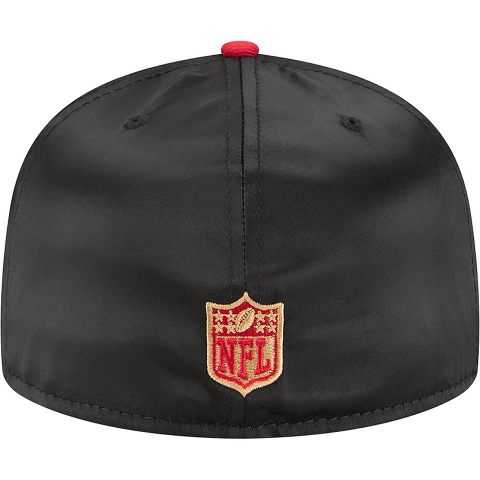 NFL San Francisco 49ers New Era Satin 59FIFTY Fitted Hat - Black