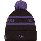 NFL Baltimore Ravens New Era Two-Tone Text Knit Hat - Black