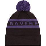 NFL Baltimore Ravens New Era Two-Tone Text Knit Hat - Black
