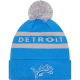 NFL Detroit Lions New Era Two-Tone Text Knit Hat - Blue