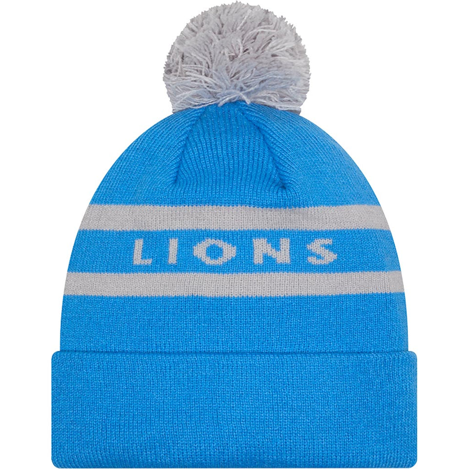 NFL Detroit Lions New Era Two-Tone Text Knit Hat - Blue