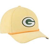NFL Green Bay Packers New Era Corduroy 9FORTY A-Frame M-Crown Snapback Hat - Gold