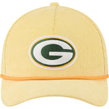 NFL Green Bay Packers New Era Corduroy 9FORTY A-Frame M-Crown Snapback Hat - Gold