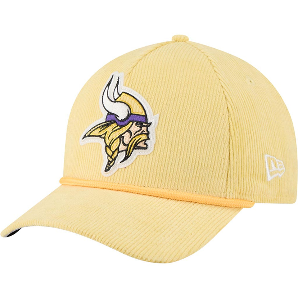 NFL Minnesota Vikings New Era Corduroy 9FORTY A-Frame M-Crown Snapback Hat - Gold