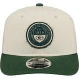 NFL Green Bay Packers New Era Circle 9SEVENTY Stretch-Snapback Hat - Cream