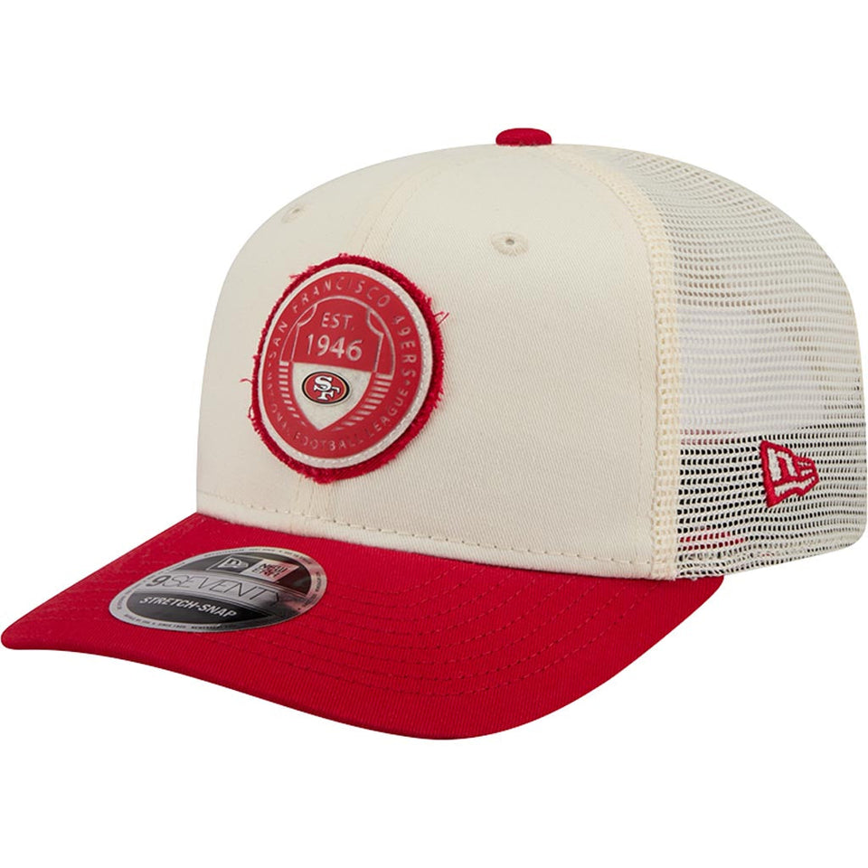 NFL San Francisco 49ers New Era Circle 9SEVENTY Stretch-Snapback Hat - Cream