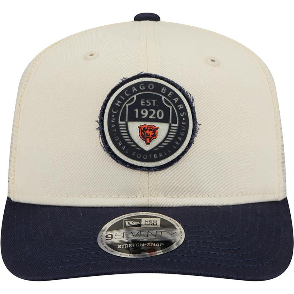 NFL Chicago Bears New Era Circle 9SEVENTY Stretch-Snapback Hat - Cream