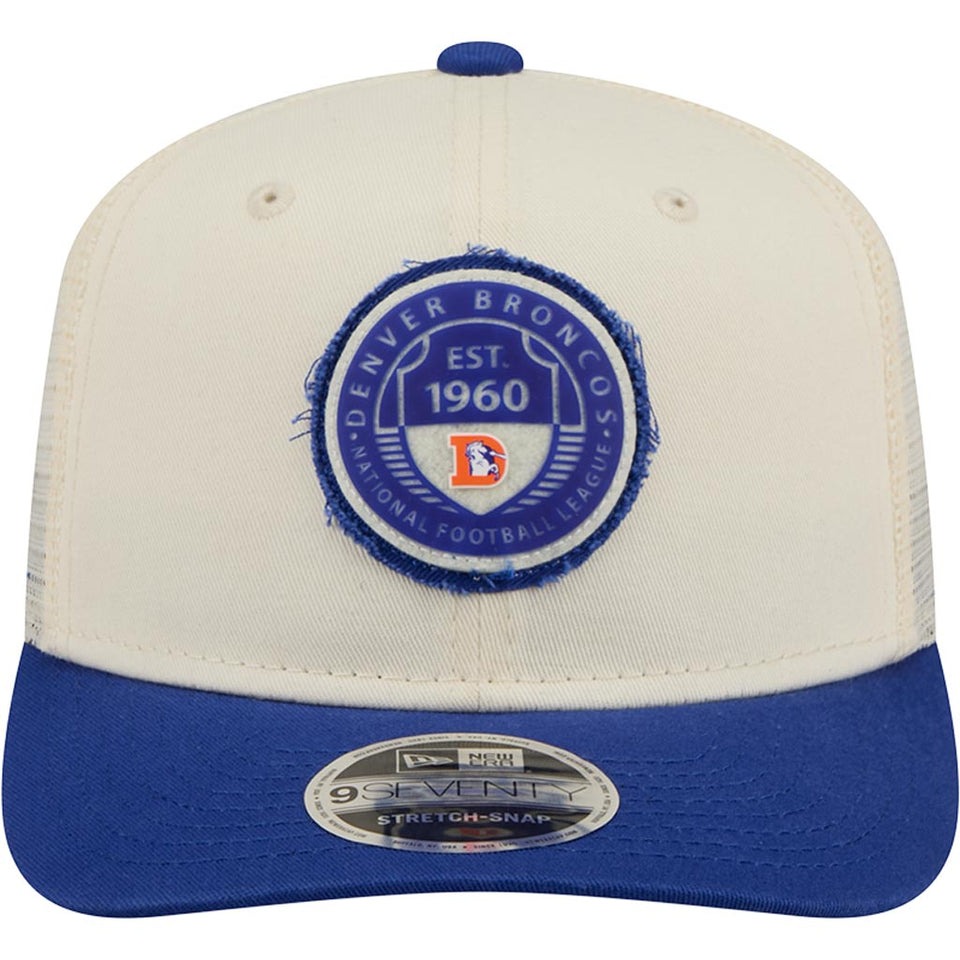 NFL Denver Broncos New Era Circle 9SEVENTY Stretch-Snapback Hat - Cream