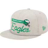 NFL Philadelphia Eagles New Era Corduroy Rope 9FIFTY Snapback Hat - Gray
