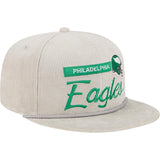 NFL Philadelphia Eagles New Era Corduroy Rope 9FIFTY Snapback Hat - Gray
