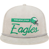 NFL Philadelphia Eagles New Era Corduroy Rope 9FIFTY Snapback Hat - Gray