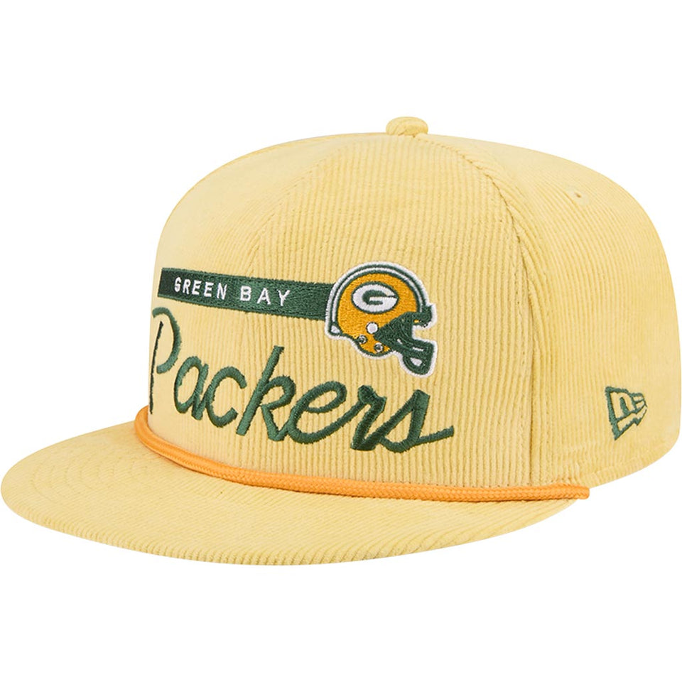 NFL Green Bay Packers New Era Corduroy Rope 9FIFTY Snapback Hat - Green