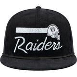 NFL Las Vegas Raiders New Era Corduroy Rope 9FIFTY Snapback Hat - Black