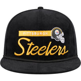 NFL Pittsburgh Steelers New Era Corduroy Rope 9FIFTY Snapback Hat - Black