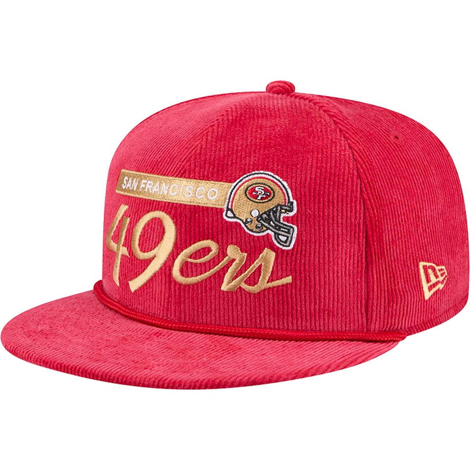 NFL San Francisco 49ers New Era Corduroy Rope 9FIFTY Snapback Hat - Red
