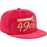 NFL San Francisco 49ers New Era Corduroy Rope 9FIFTY Snapback Hat - Red