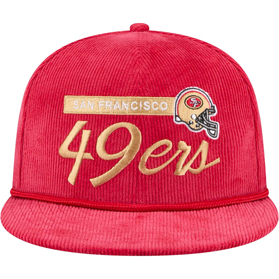 NFL San Francisco 49ers New Era Corduroy Rope 9FIFTY Snapback Hat - Red