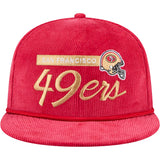 NFL San Francisco 49ers New Era Corduroy Rope 9FIFTY Snapback Hat - Red
