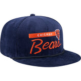 NFL Chicago Bears New Era Corduroy Rope 9FIFTY Snapback Hat - Navy