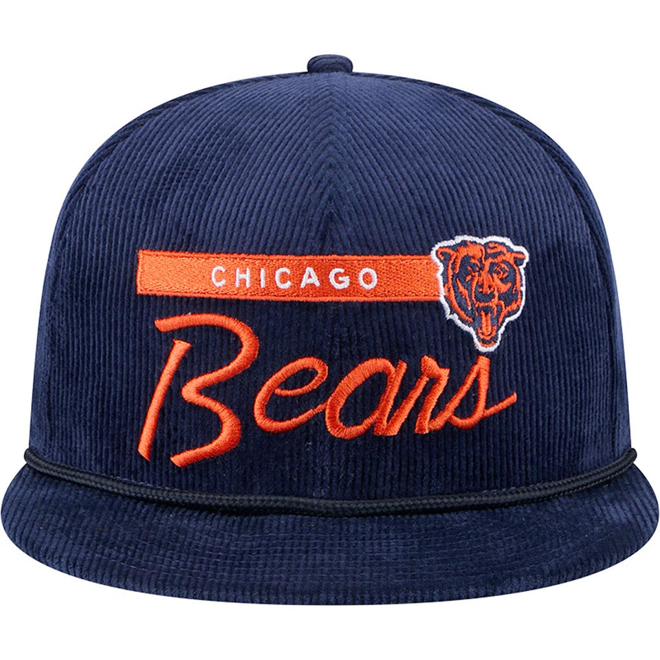NFL Chicago Bears New Era Corduroy Rope 9FIFTY Snapback Hat - Navy