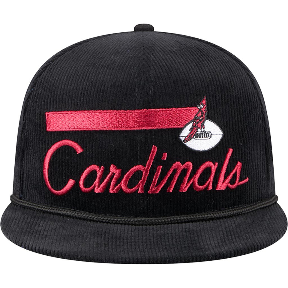NFL Arizona Cardinals New Era Corduroy Rope 9FIFTY Snapback Hat - Black