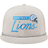 NFL Detroit Lions New Era Corduroy Rope 9FIFTY Snapback Hat - Gray